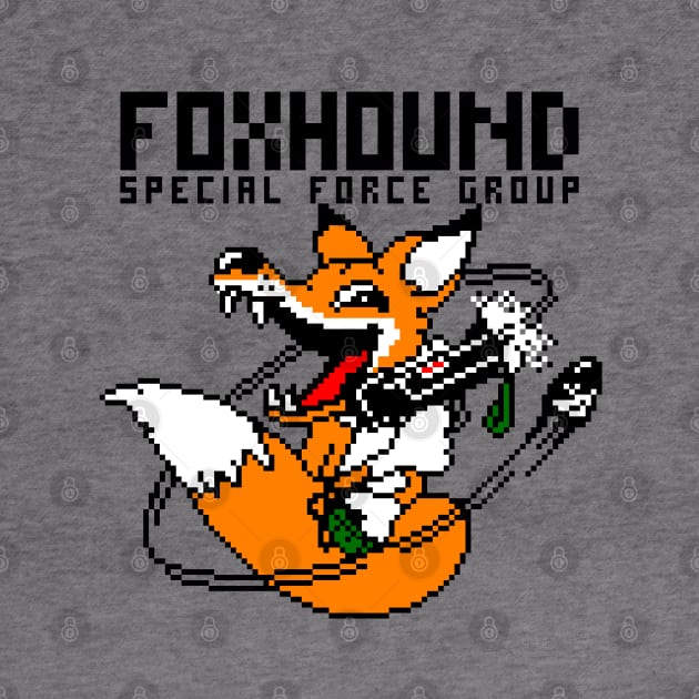 FOXHOUND pixel art MGS logo #1 by FbsArts